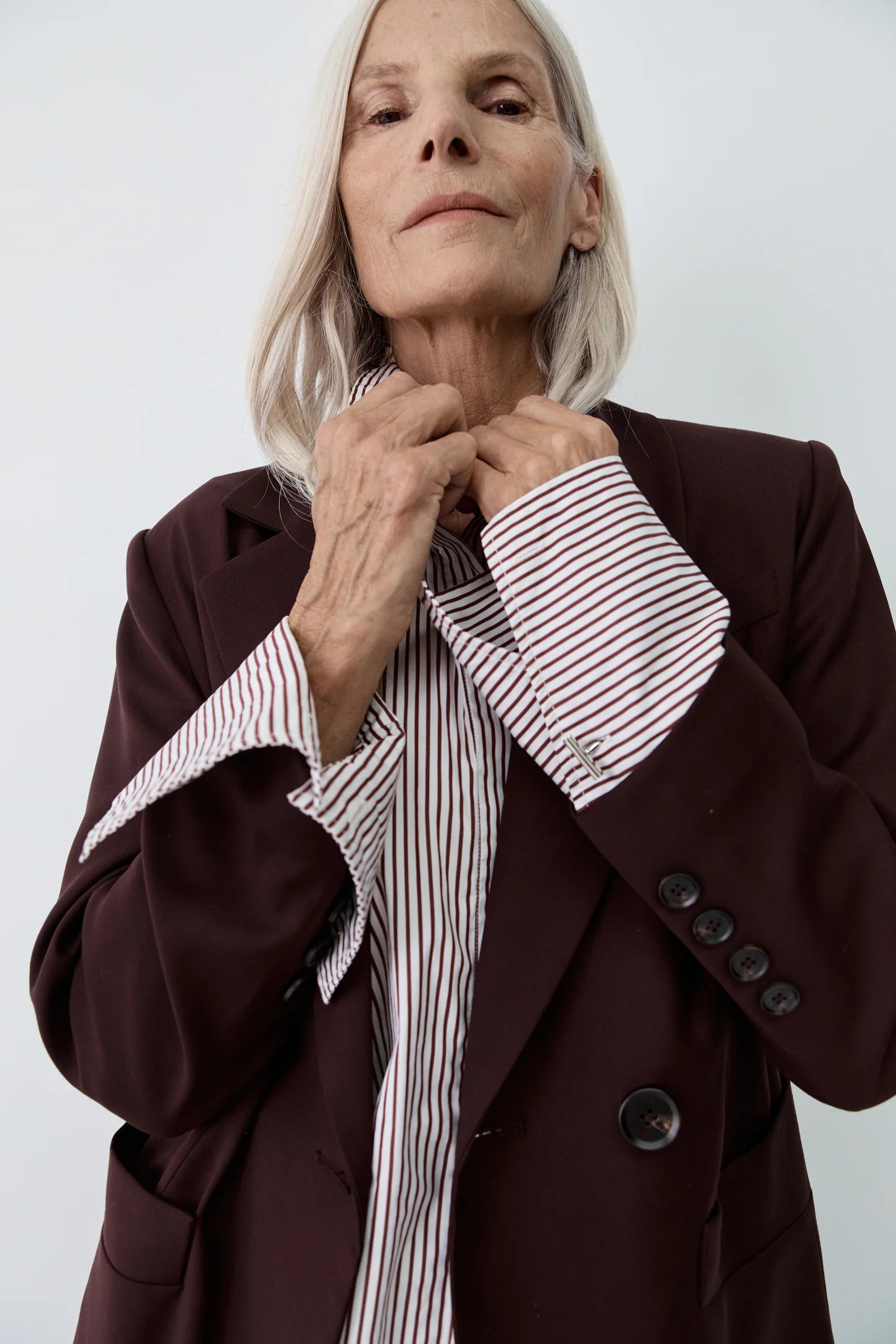 Lowell Shirt Plum Stripe