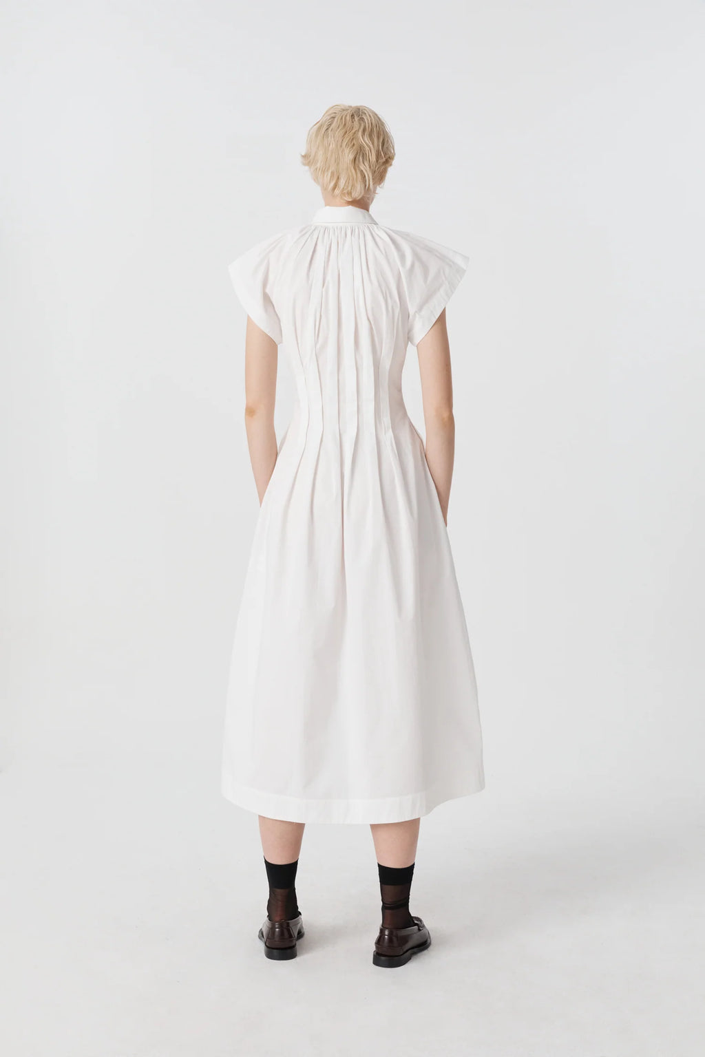 Uncharted Pleated Shirt Dress