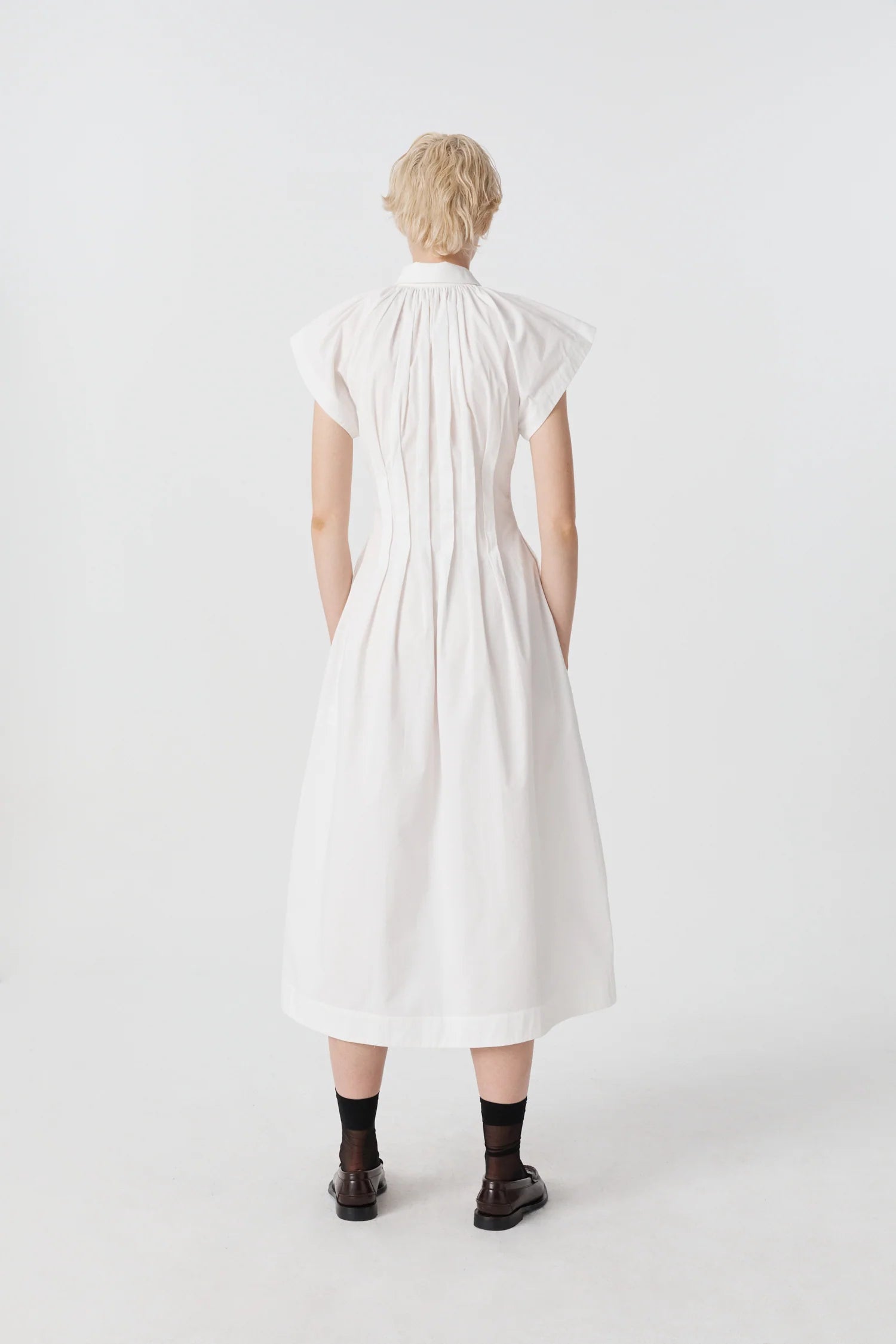 Uncharted Pleated Shirt Dress