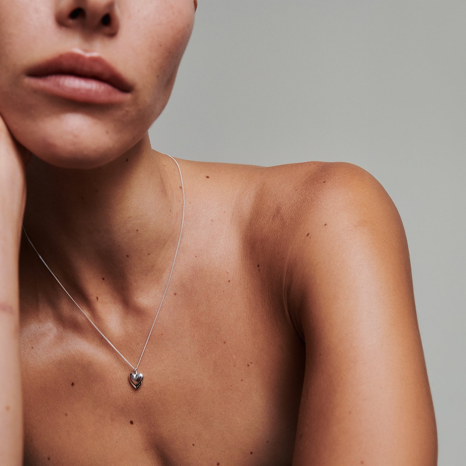Puffed Heart Pendant | Heart Drop Pendant Necklace