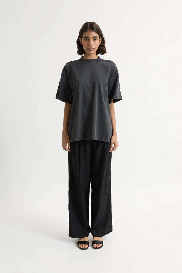 Crew Neck Tee Washed Black