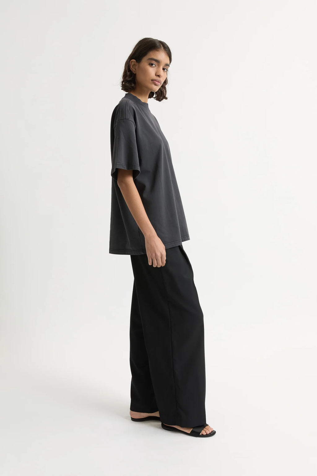 Crew Neck Tee Washed Black