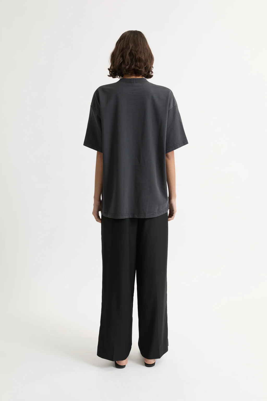 Crew Neck Tee Washed Black