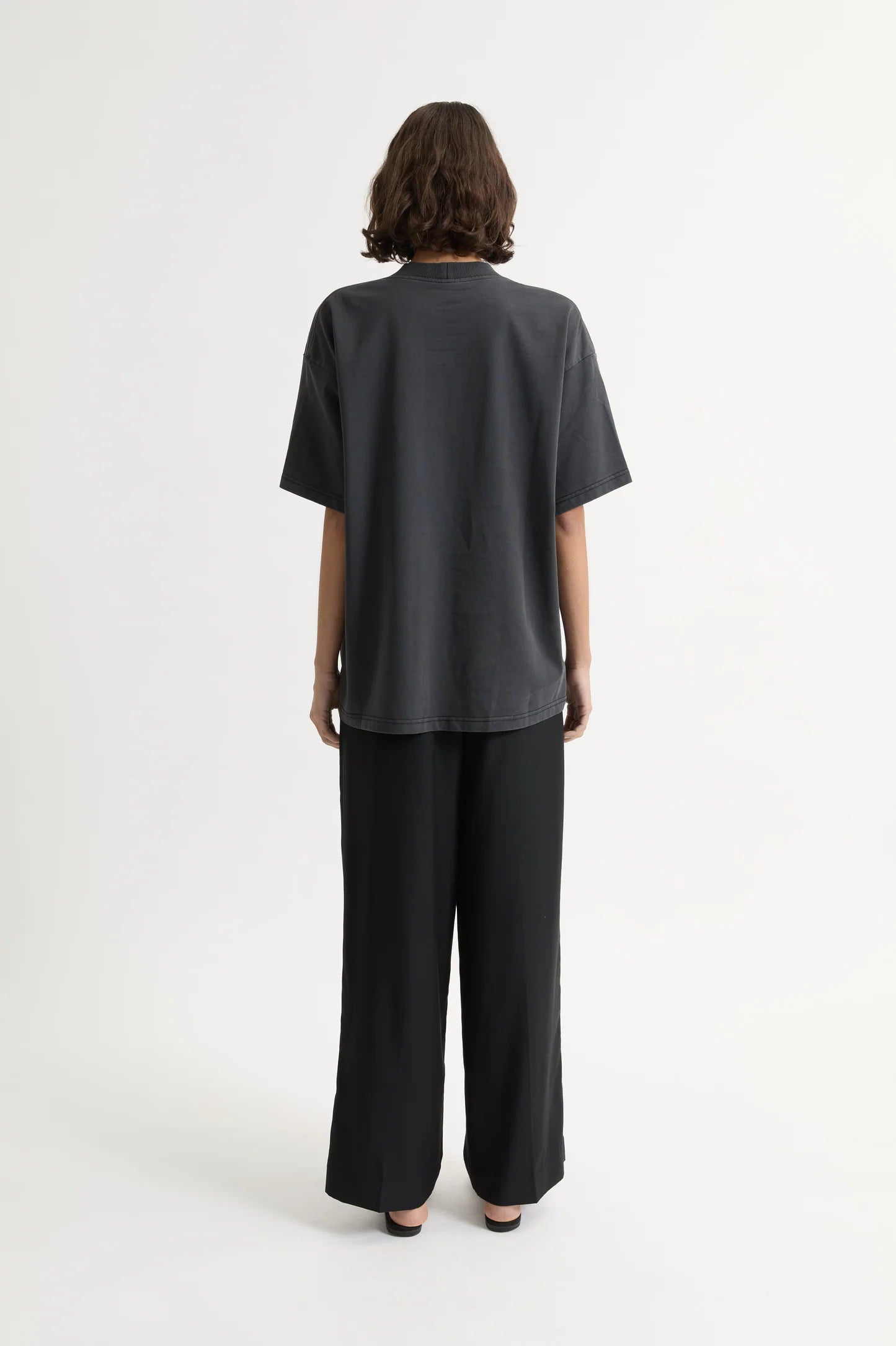 Crew Neck Tee Washed Black