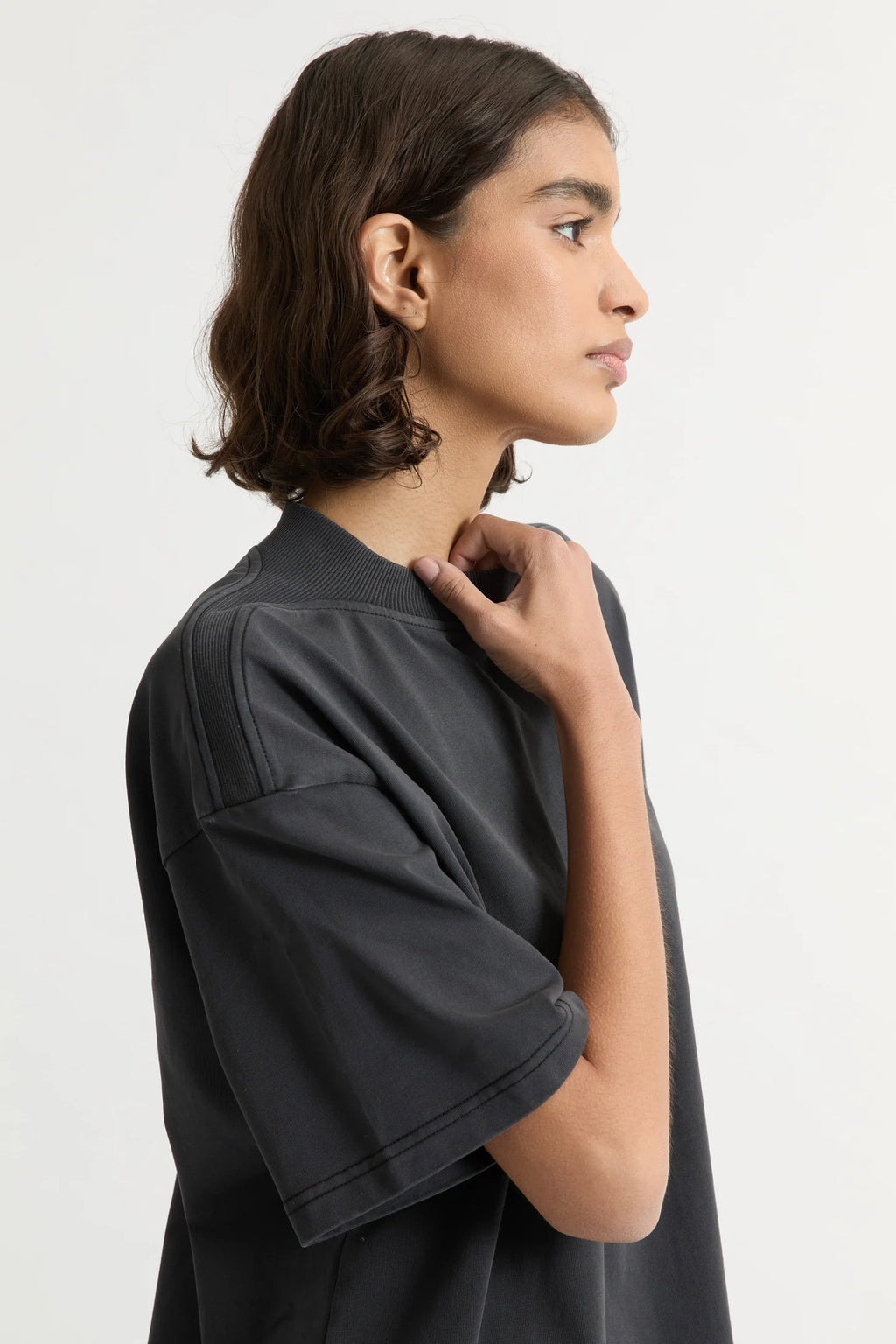 Crew Neck Tee Washed Black