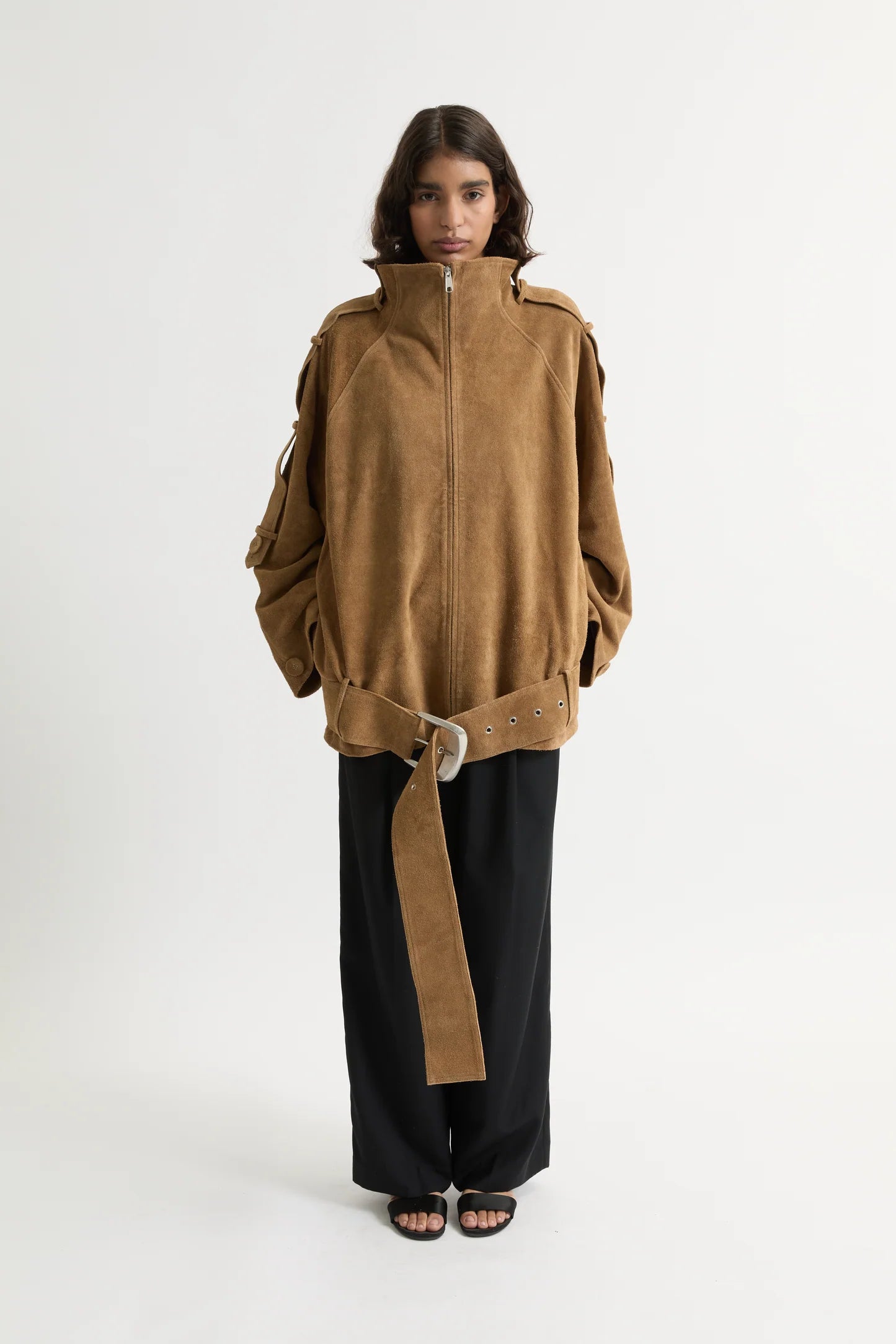Leather Sara Jacket Honey Suede