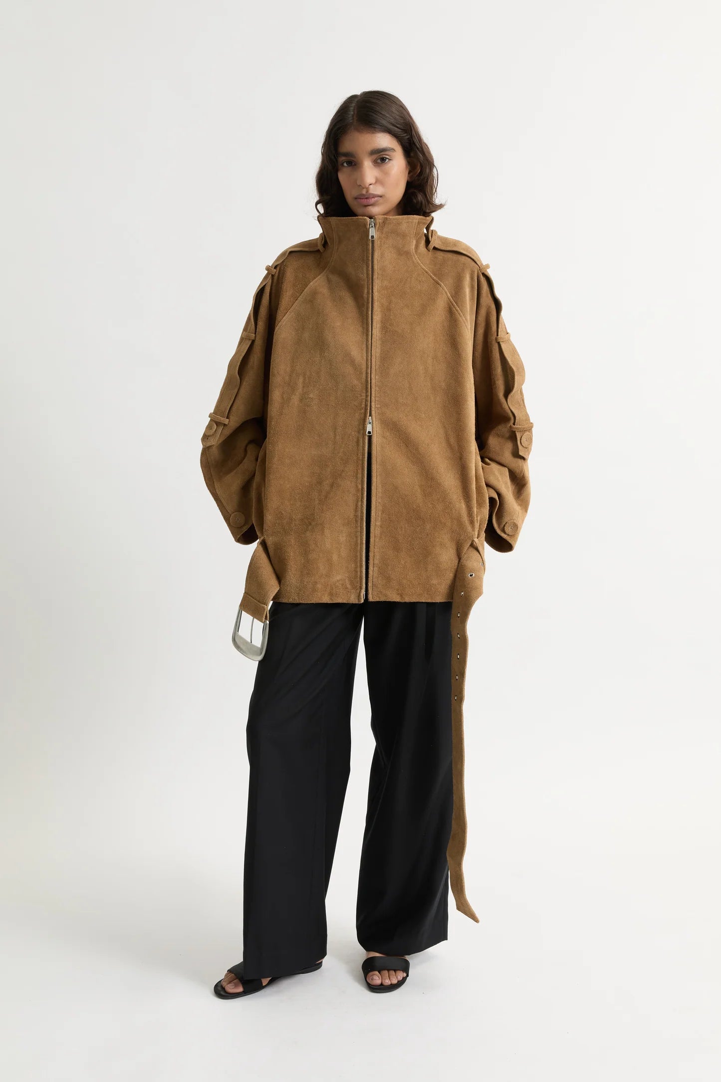 Leather Sara Jacket Honey Suede