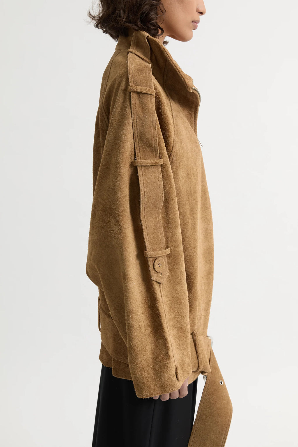 Leather Sara Jacket Honey Suede
