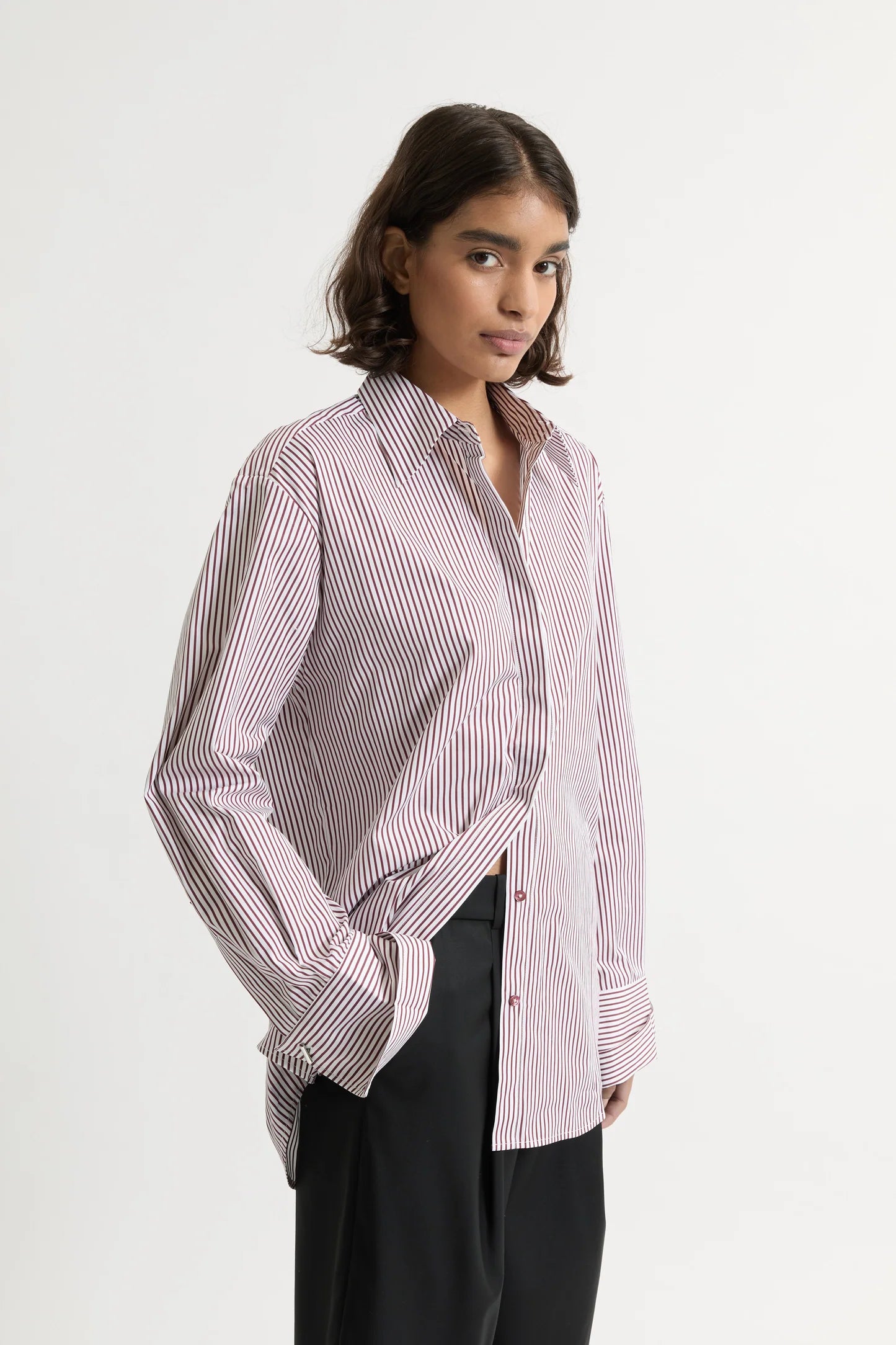 Lowell Shirt Plum Stripe