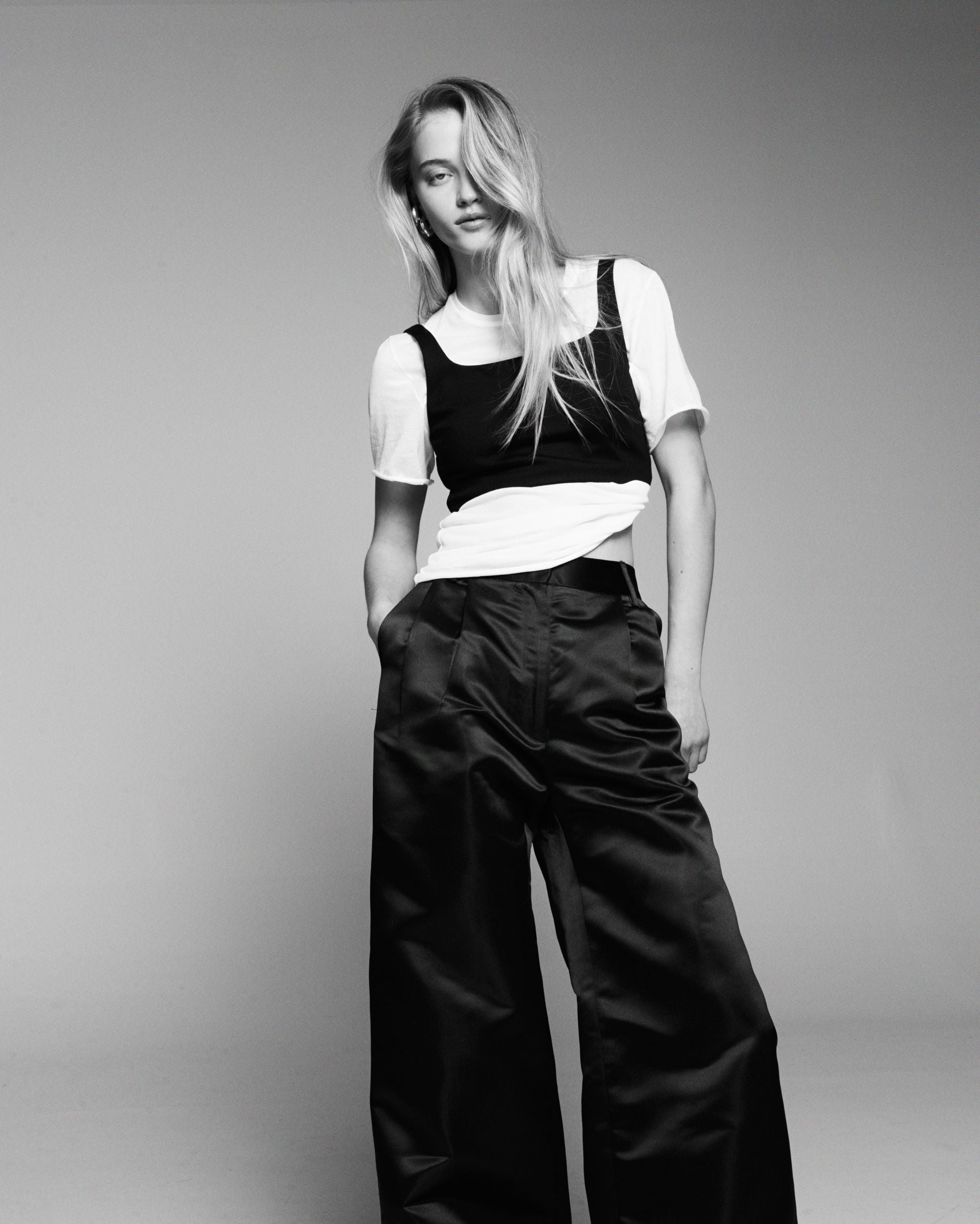 Satin Cropped Top