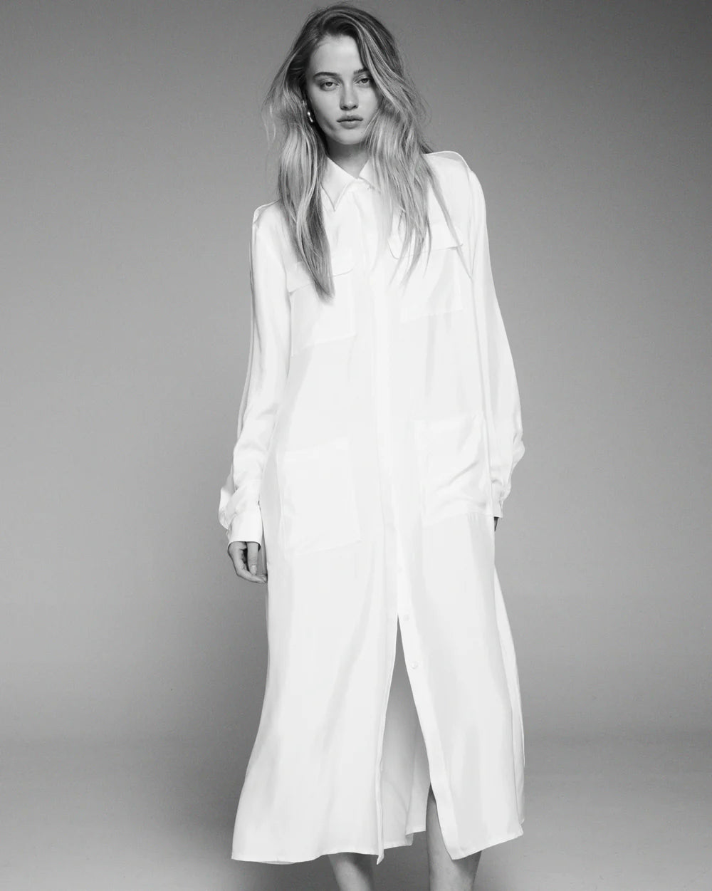 Epaulette Shirt Dress