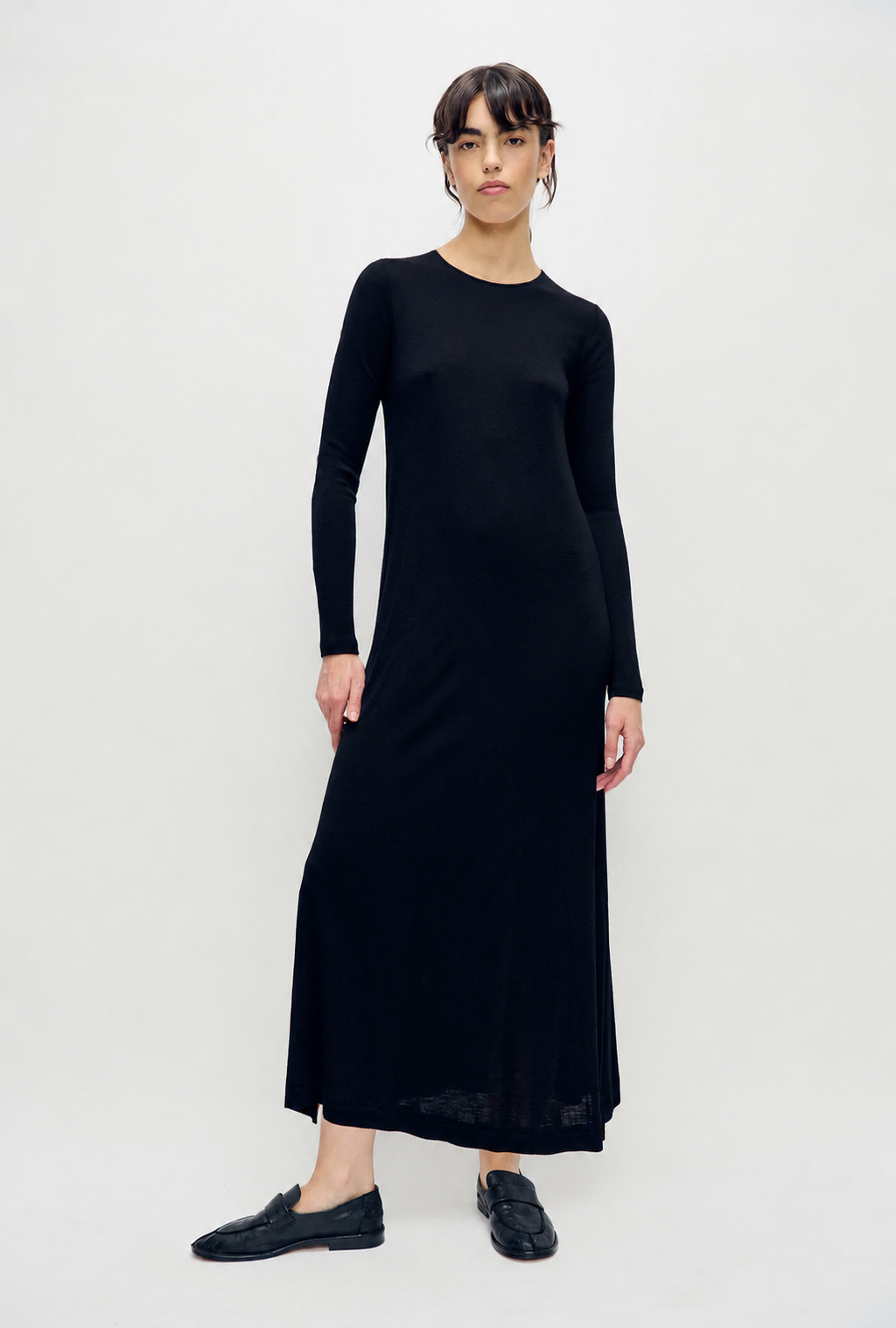 Merino Full Sleeve Dress Black