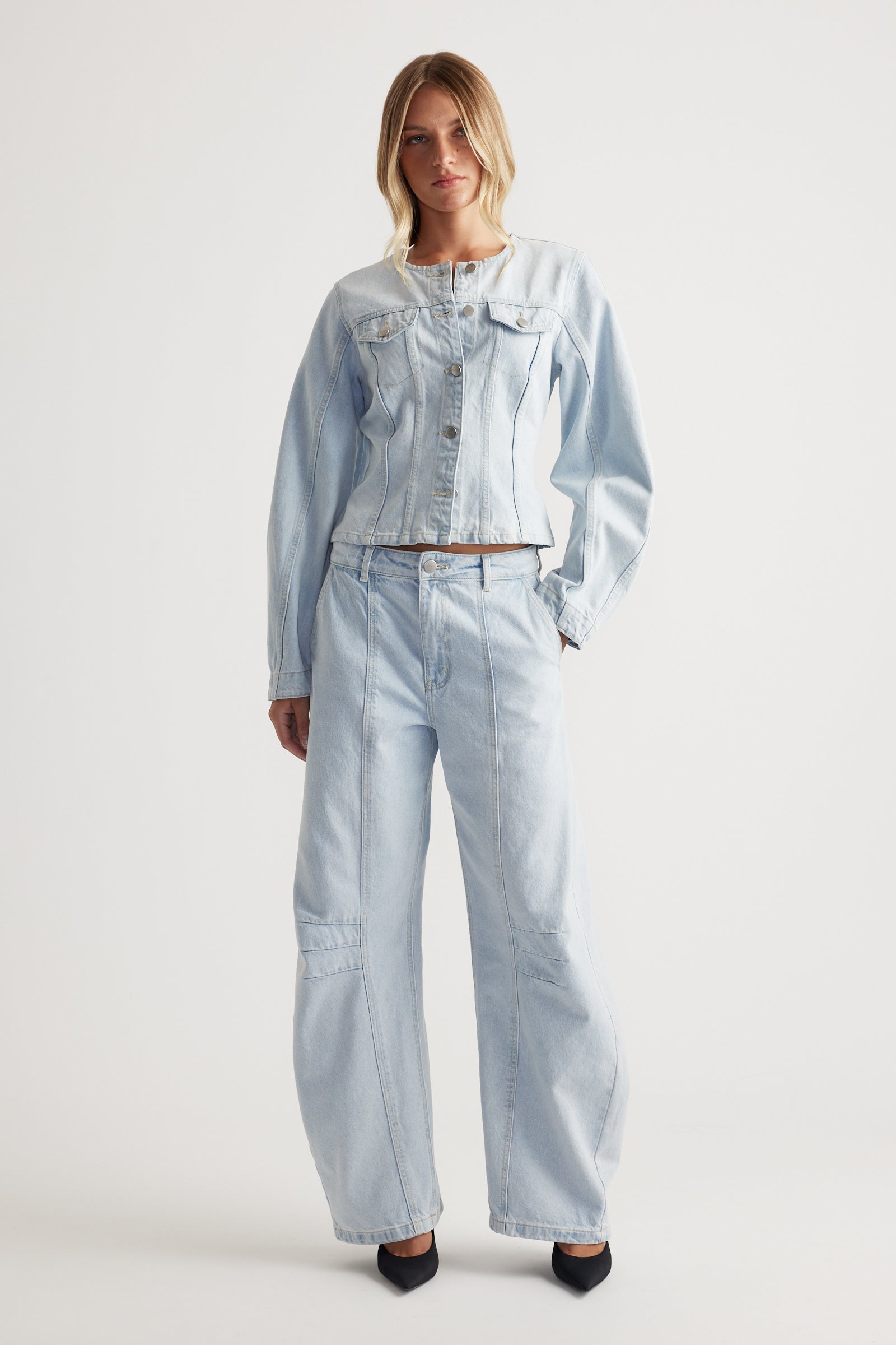Amaya Barrel Sleeve Denim Jacket