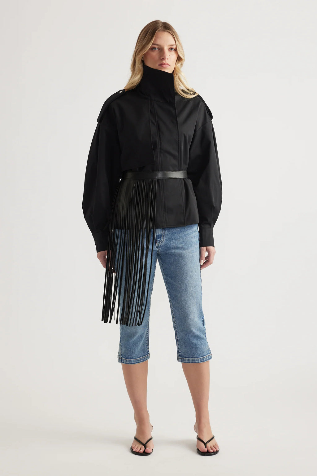 Lila Cropped Trench