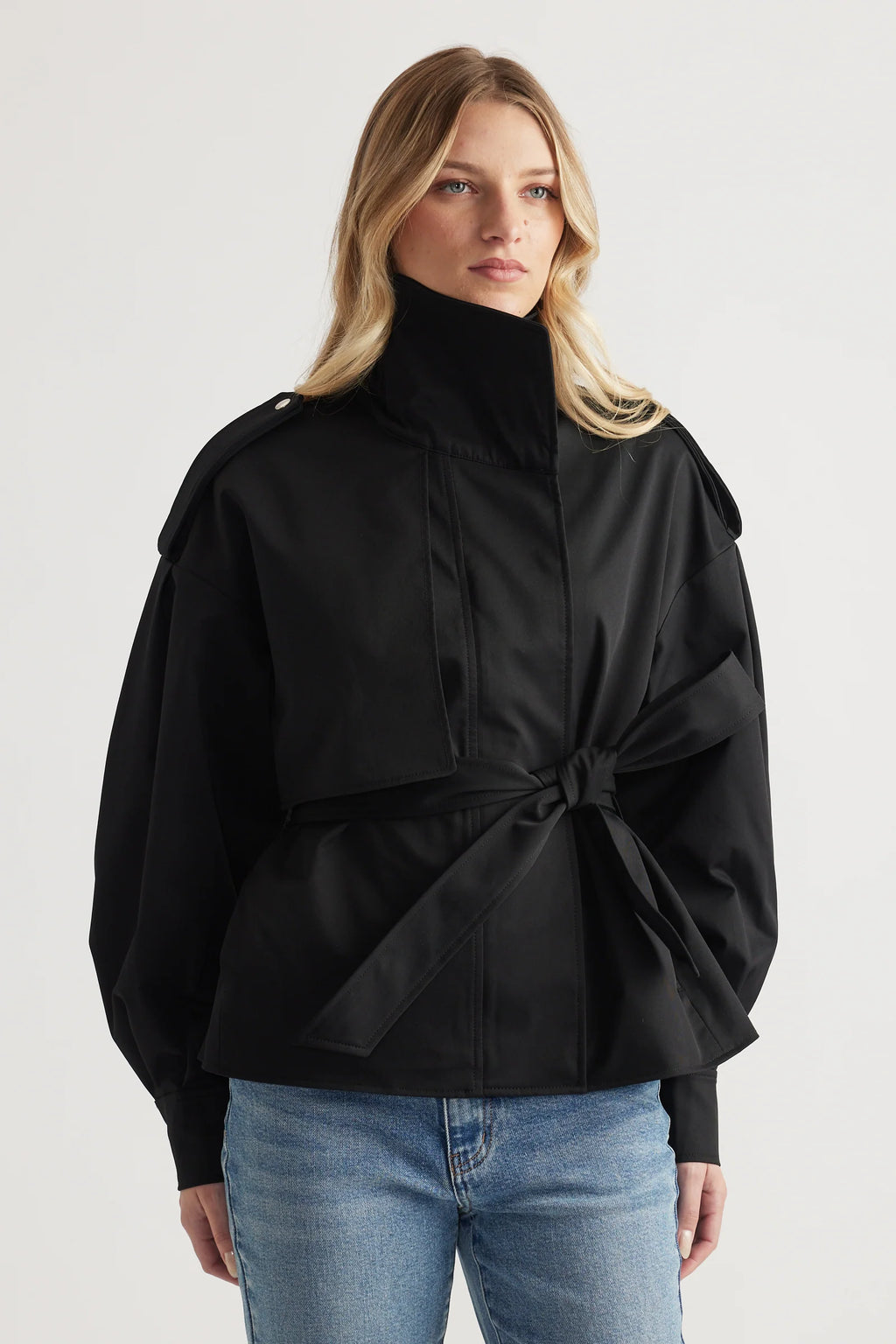 Lila Cropped Trench