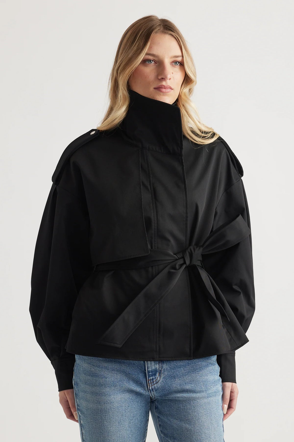 Lila Cropped Trench