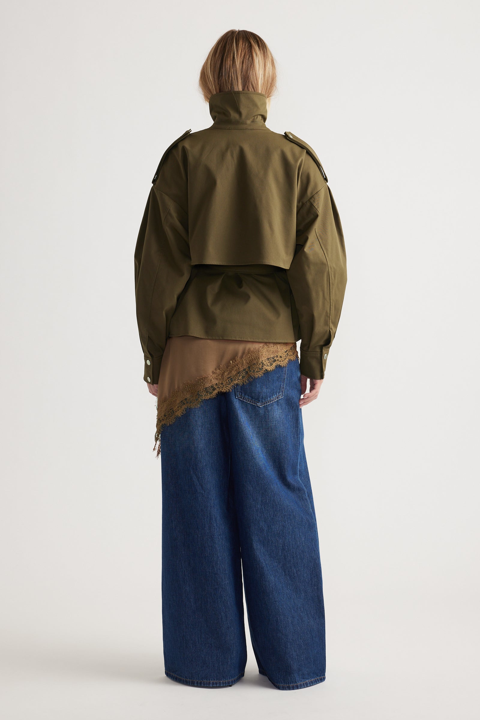 Lila Cropped Trench