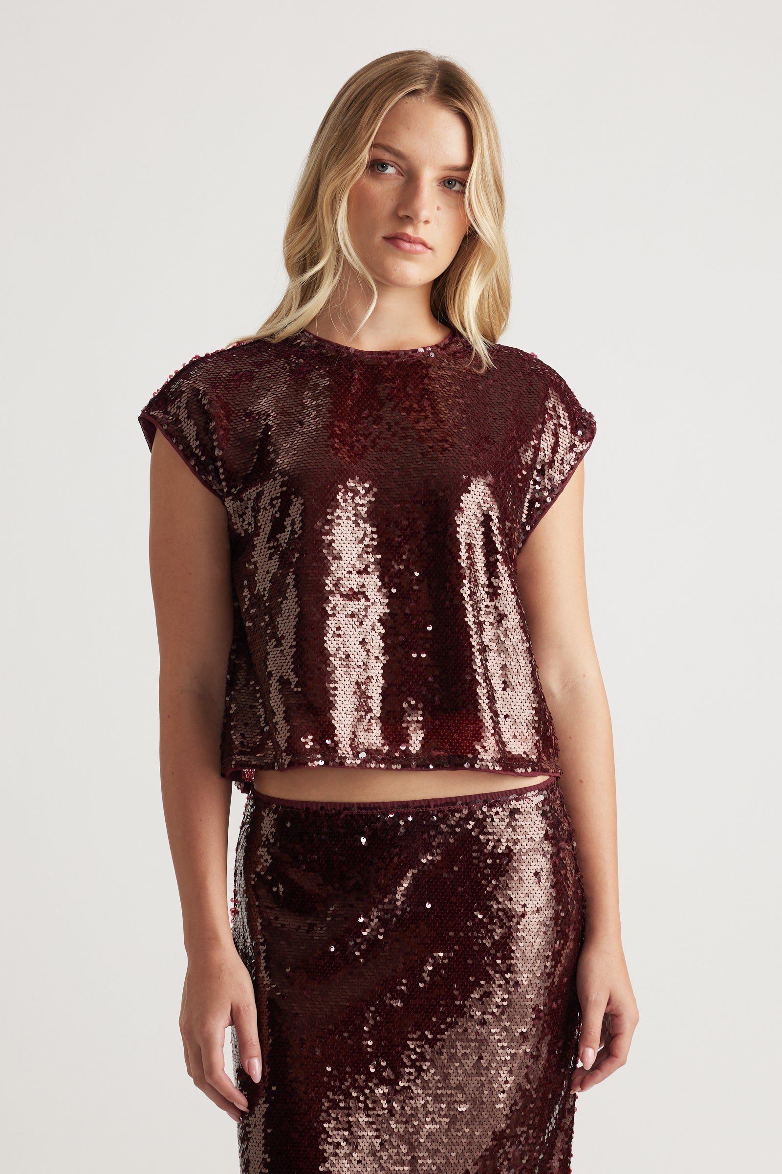 Selena Sequin Shell Top