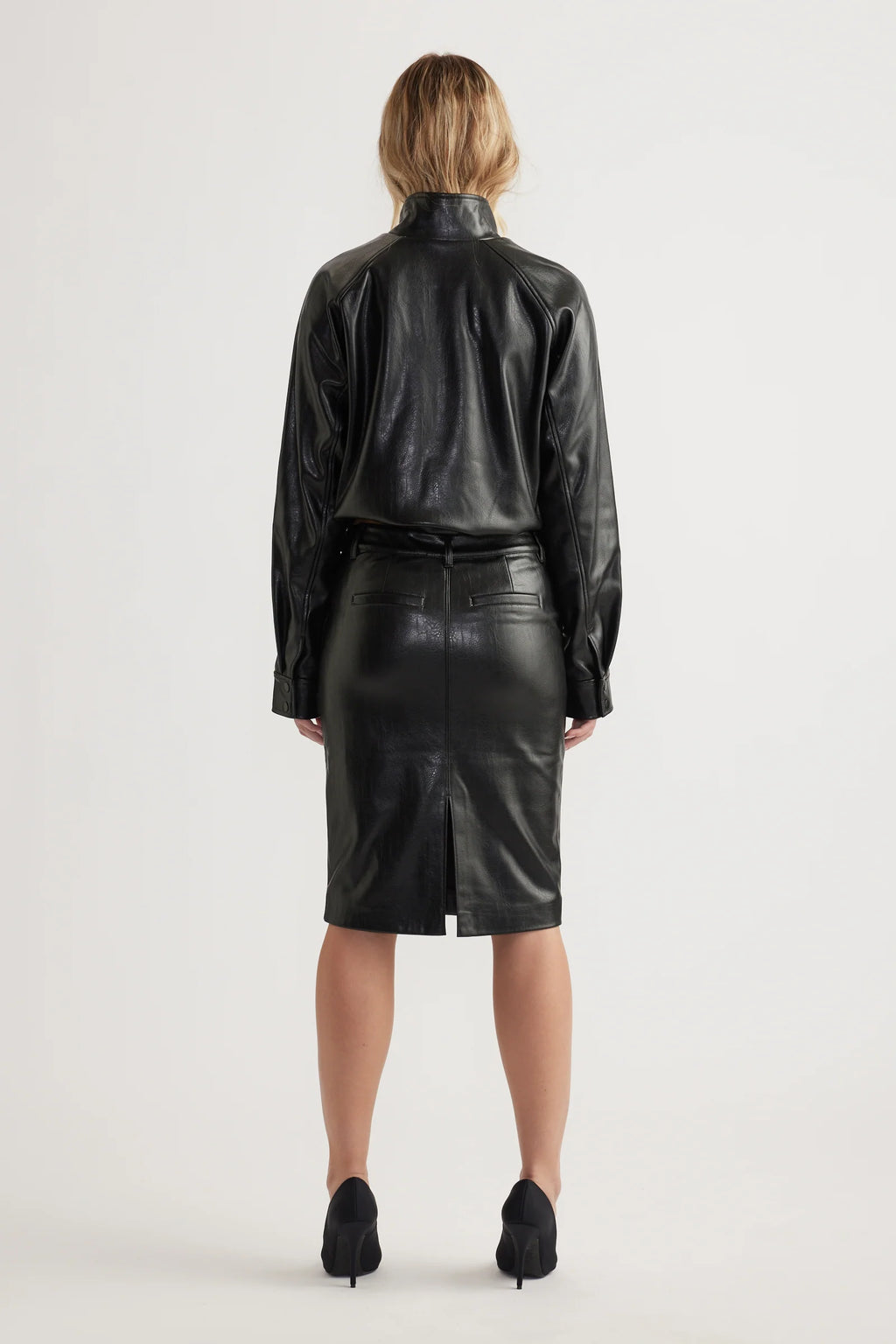 Ari Faux Leather Pencil Skirt