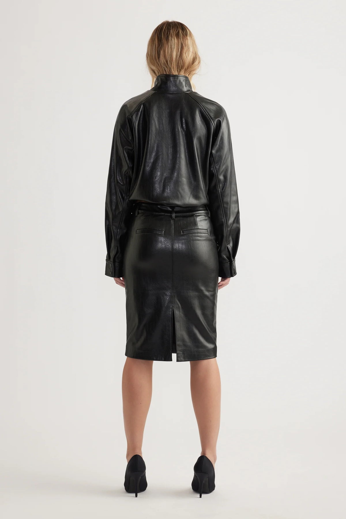 Ari Faux Leather Pencil Skirt