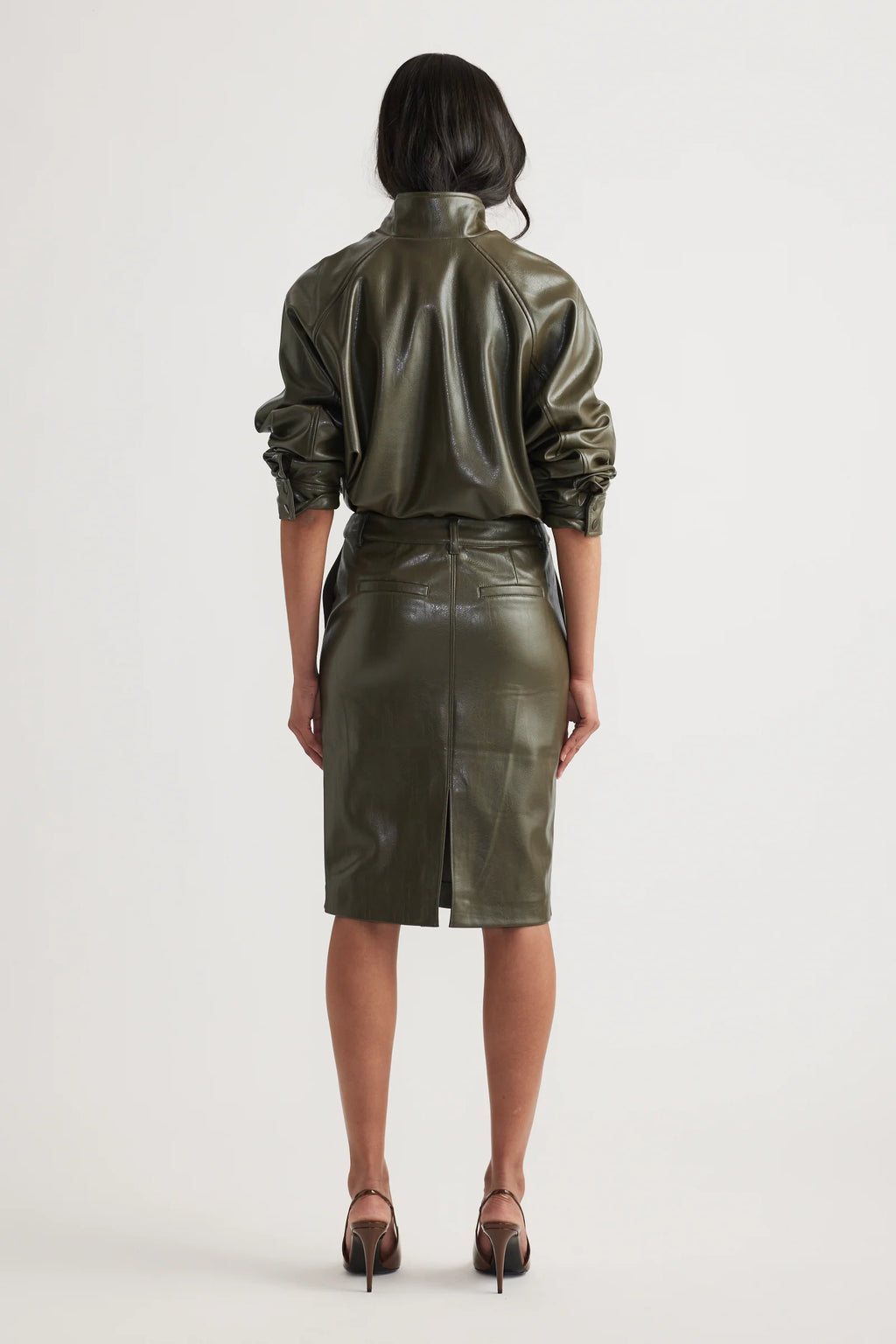 Ari Faux Leather Pencil Skirt