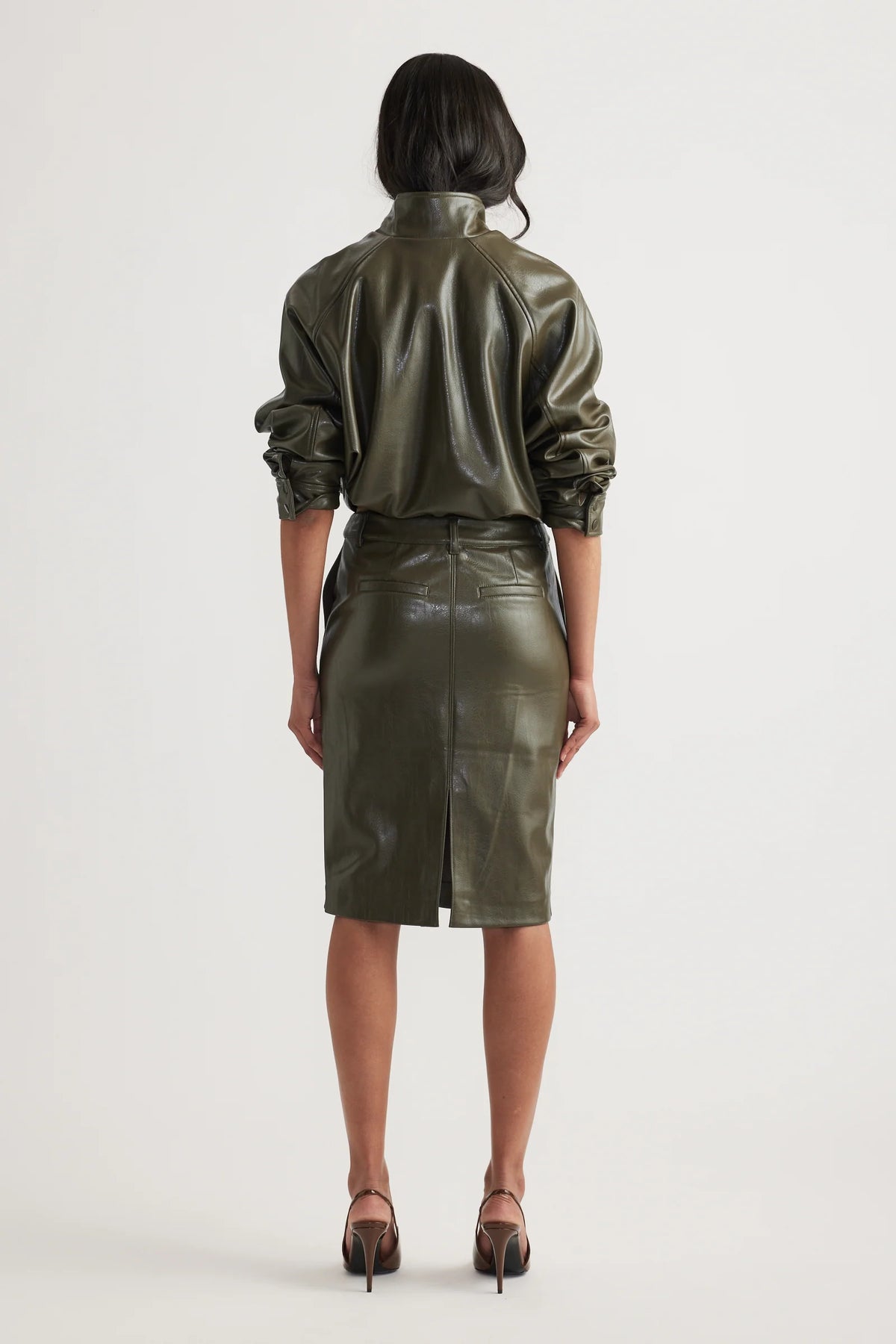 Ari Faux Leather Pencil Skirt