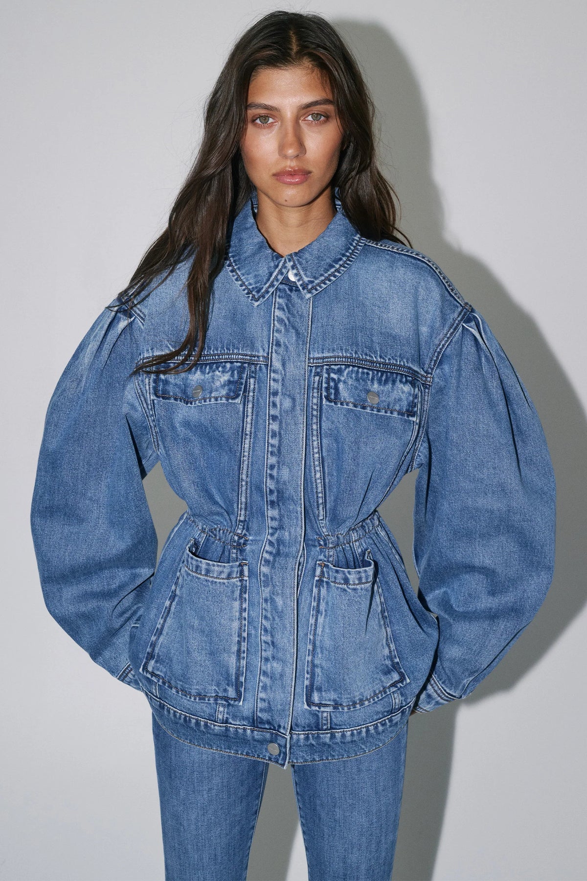 Alyssa Cinched Denim Jacket