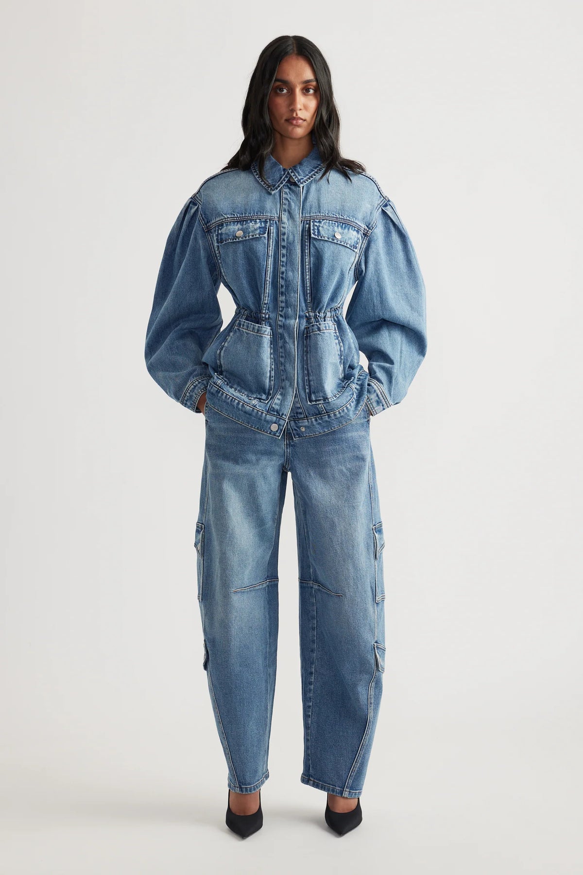 Alyssa Cinched Denim Jacket