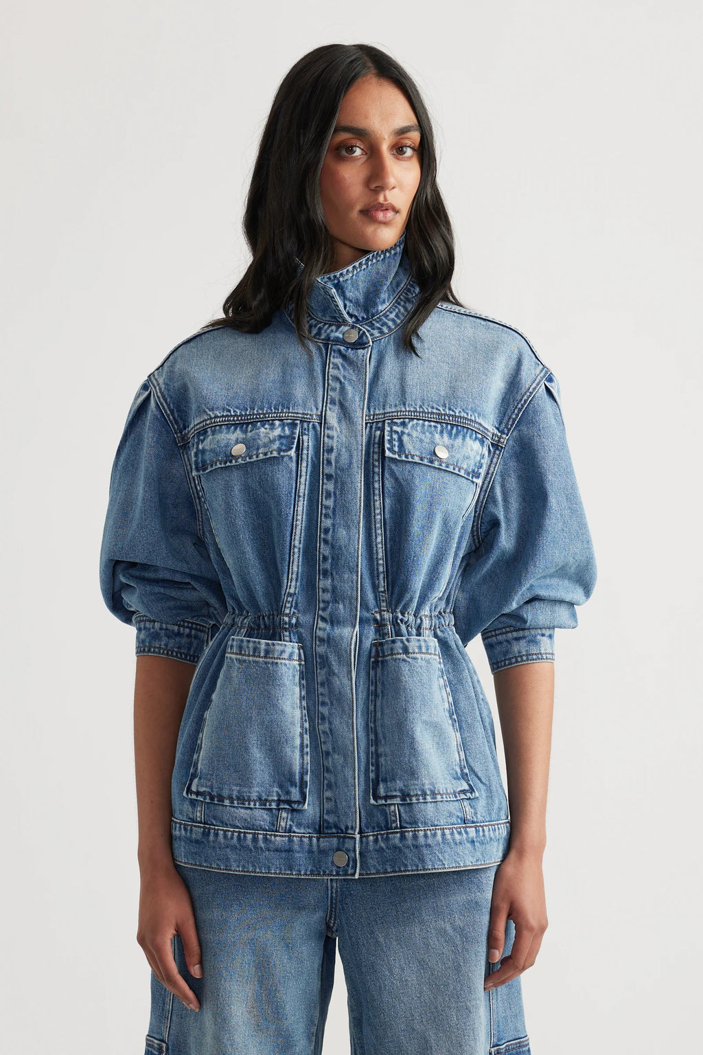 Alyssa Cinched Denim Jacket