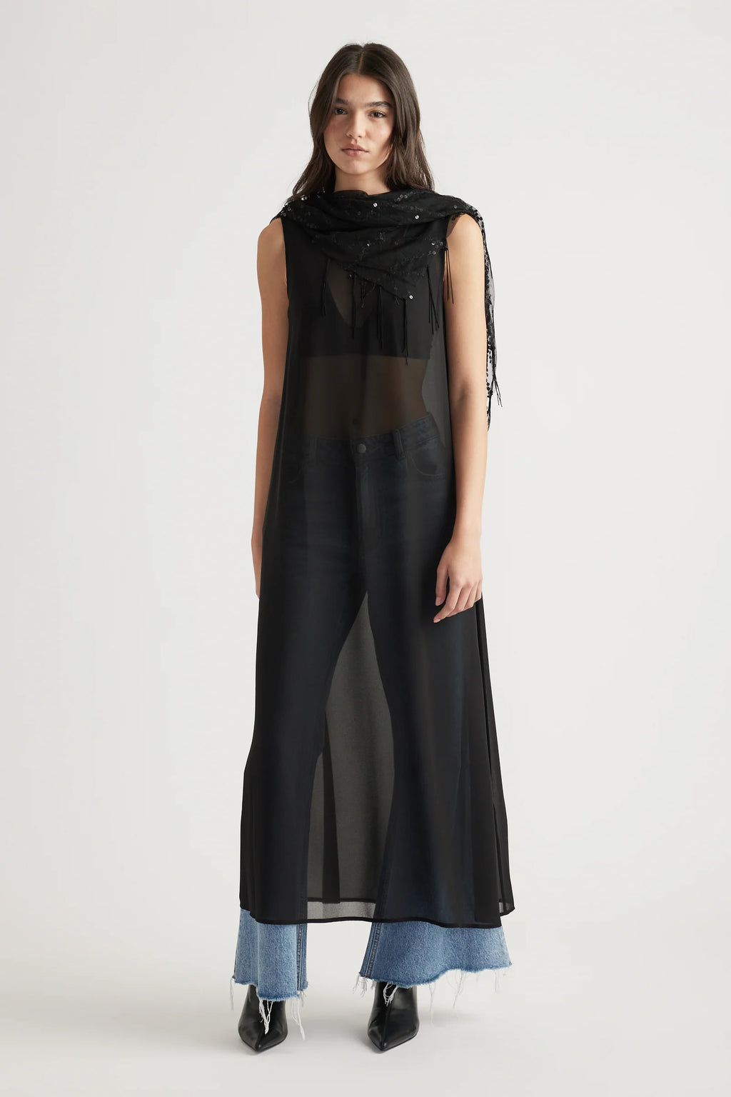 Eliza Sheer Maxi Dress