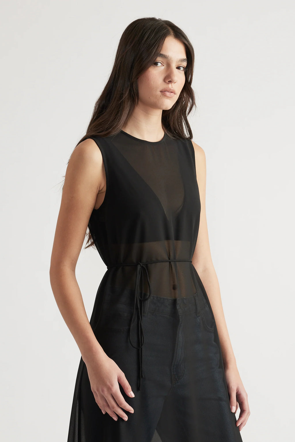 Eliza Sheer Maxi Dress