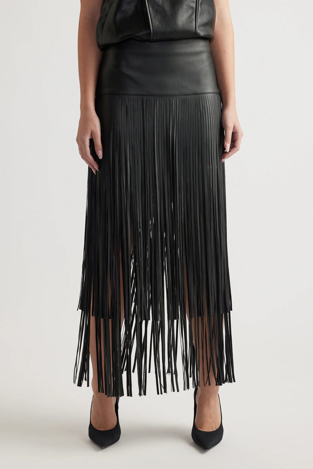 Taylor Faux Leather Skirt