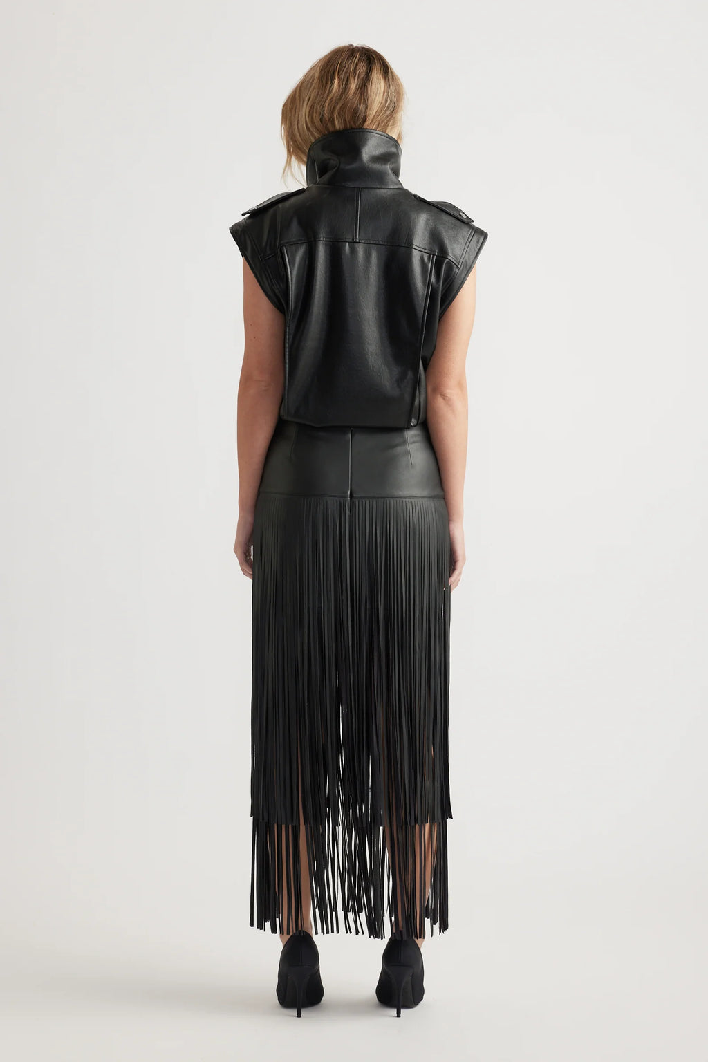 Taylor Faux Leather Skirt