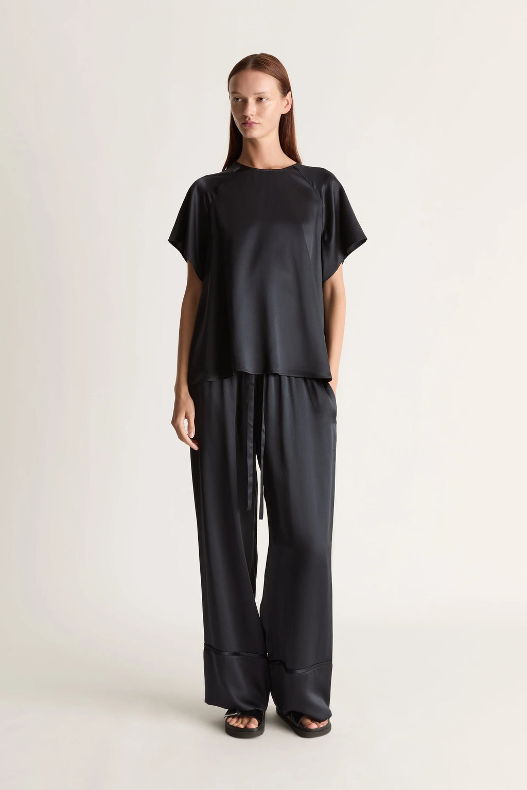 Stella Silk Satin Raglan Tee