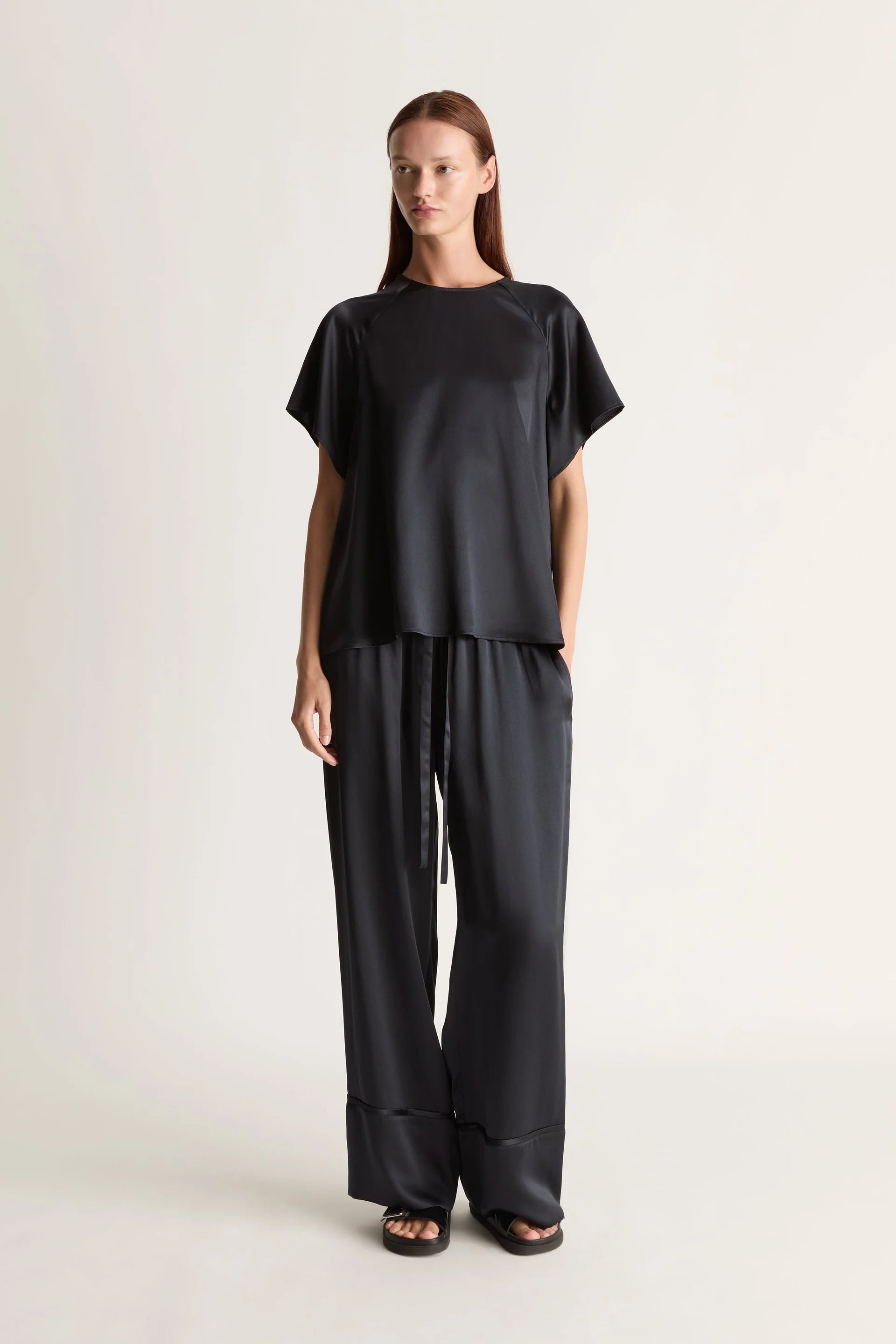 Stella Silk Satin Raglan Tee