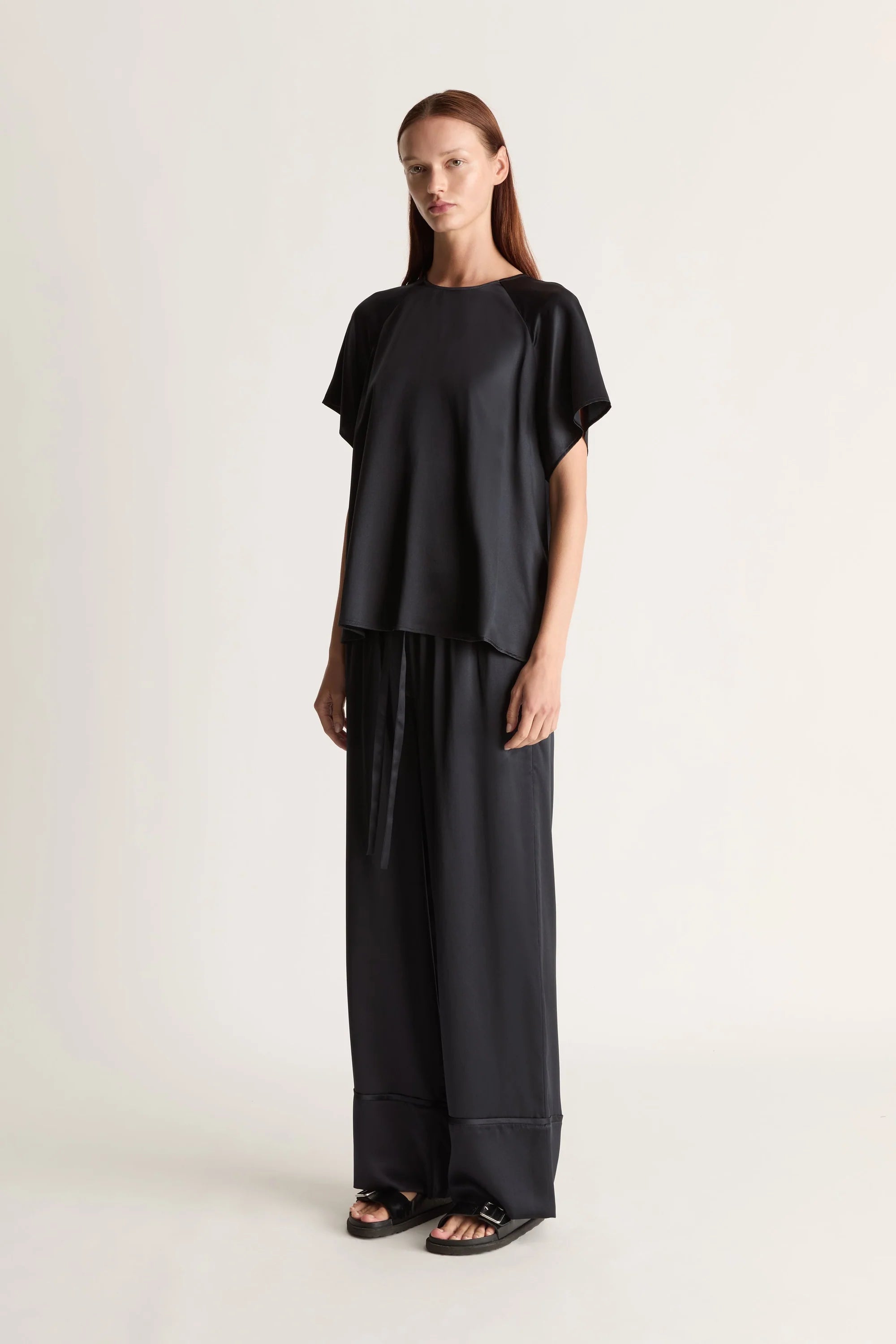 Stella Silk Satin Raglan Tee
