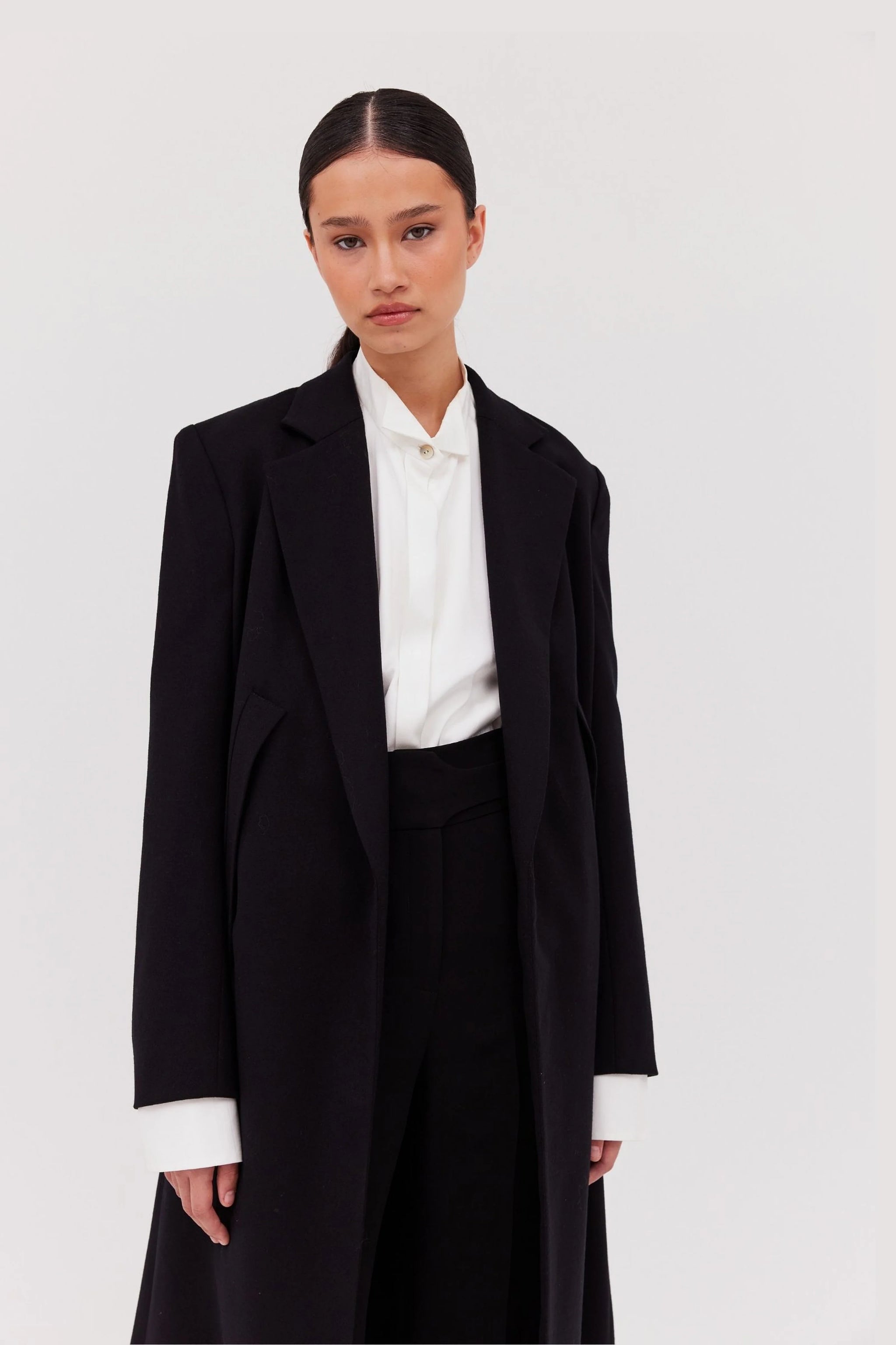Bianca Spender Black Coating Tranquil Coat – WeWearAustralian