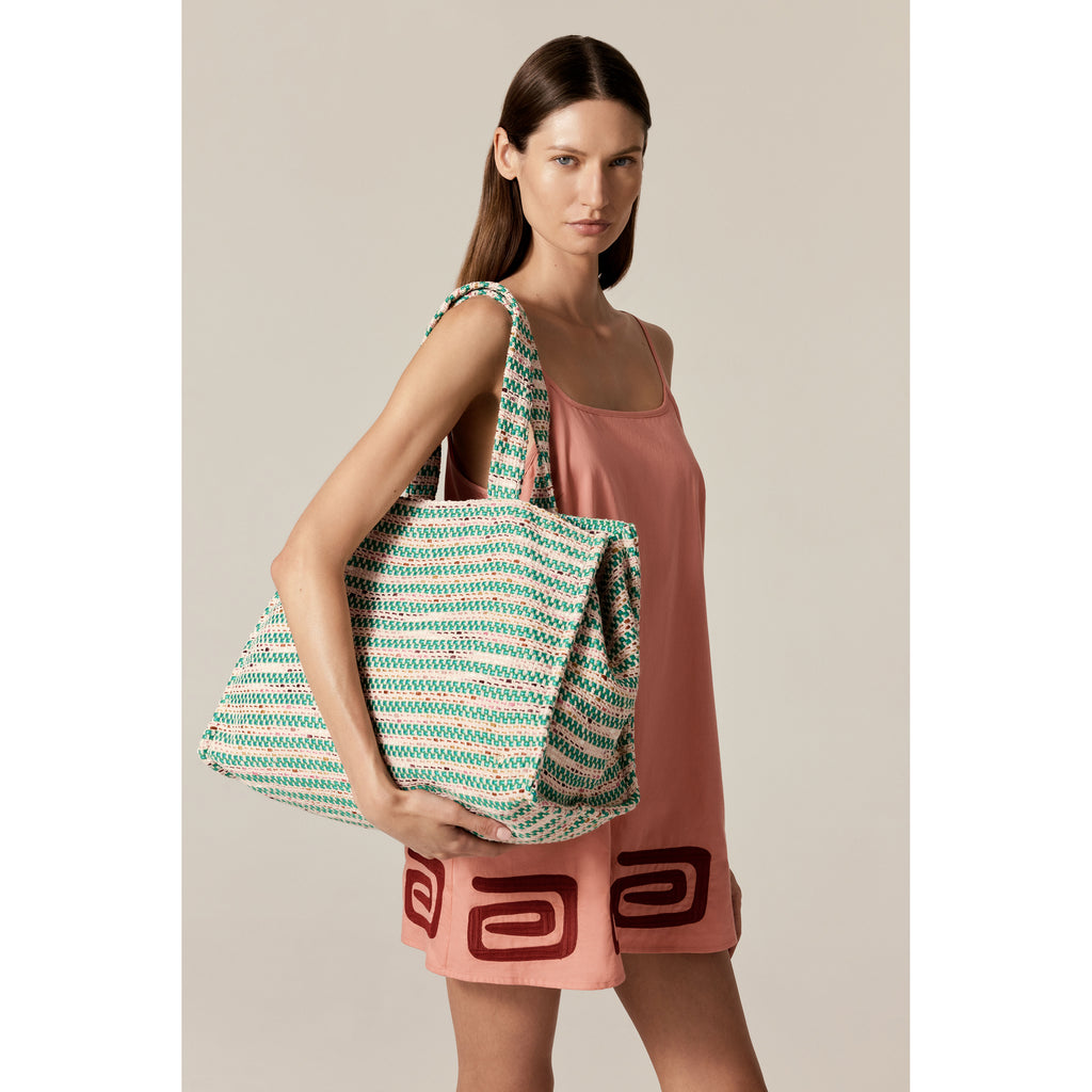 Anika Boucle Stripe Tote