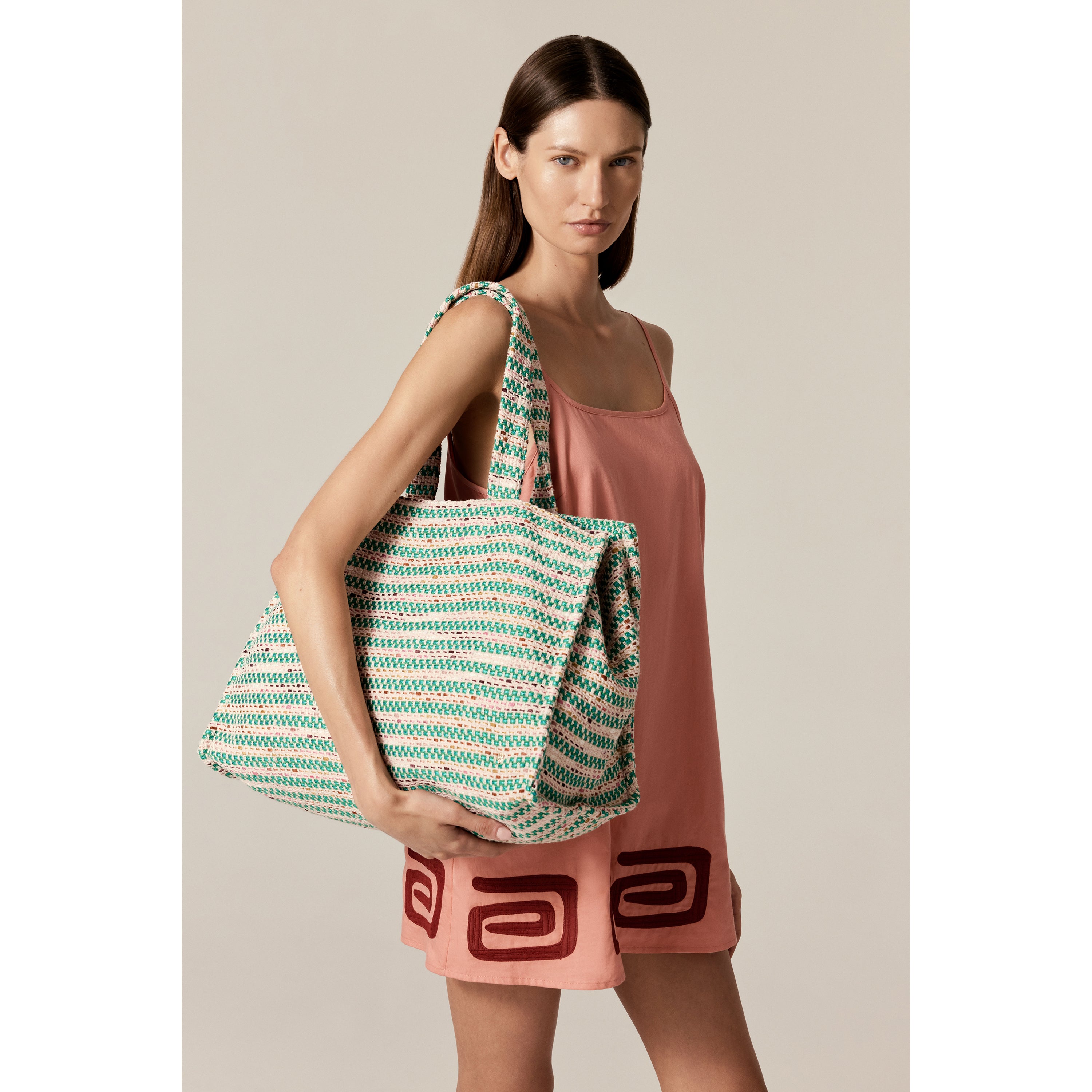 Anika Boucle Stripe Tote