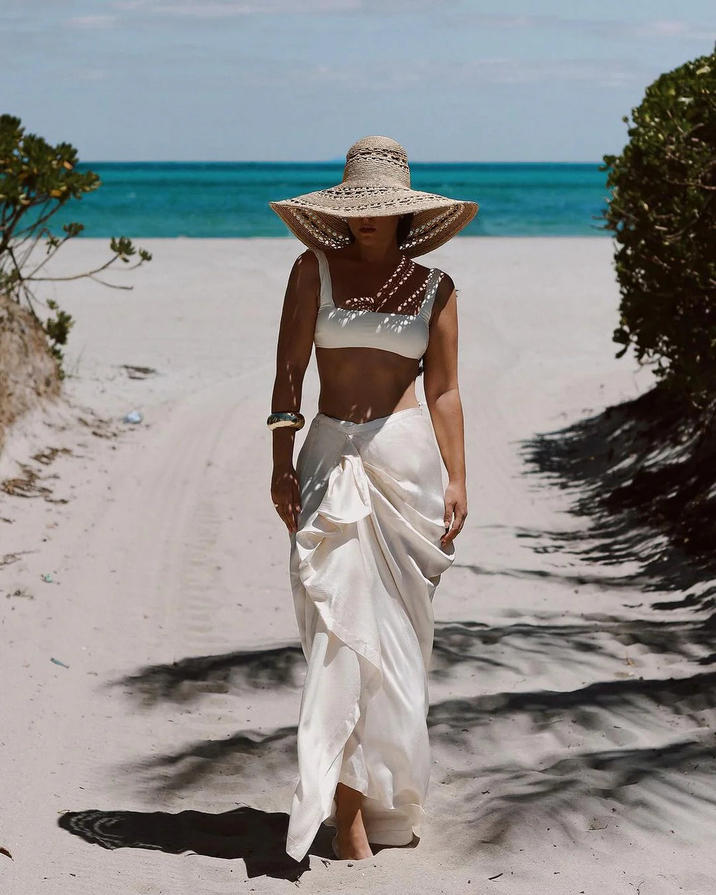 Ardea Draped Skirt Pearl