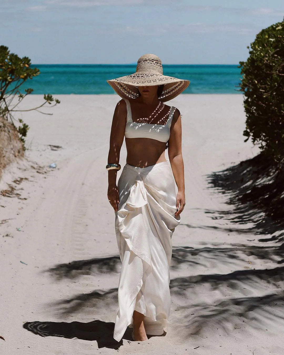 Ardea Draped Skirt Pearl