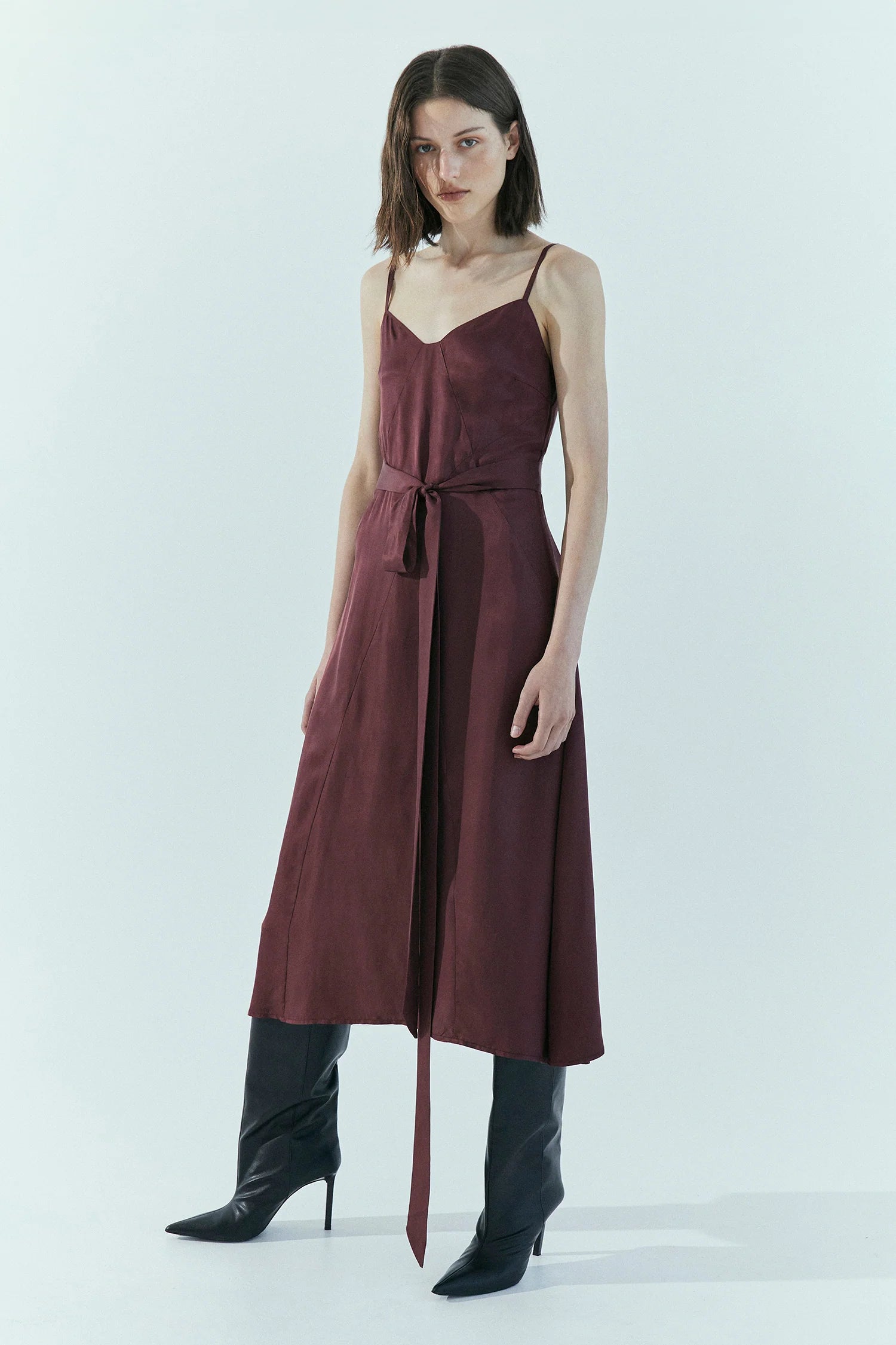 Basilica Slip Dress Wine