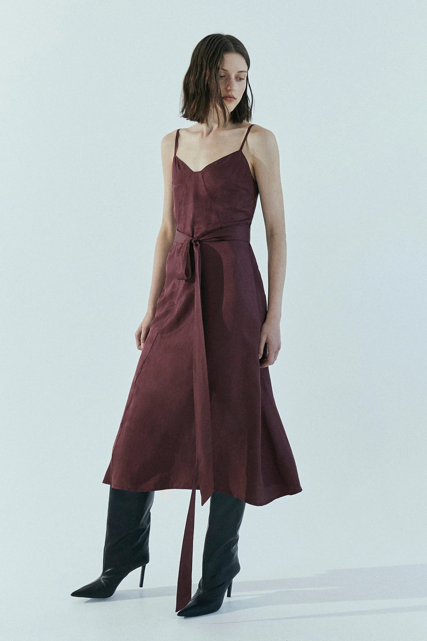 Basilica Slip Dress Wine