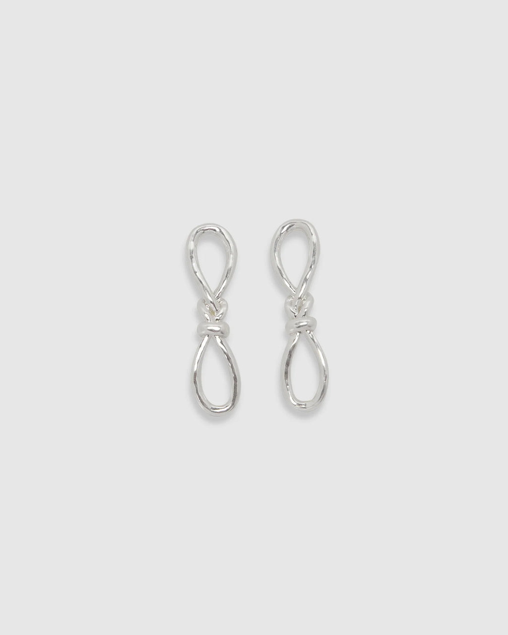 Knotted Mini Earrings Silver