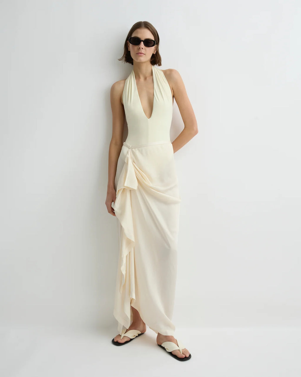 Ardea Draped Skirt Pearl