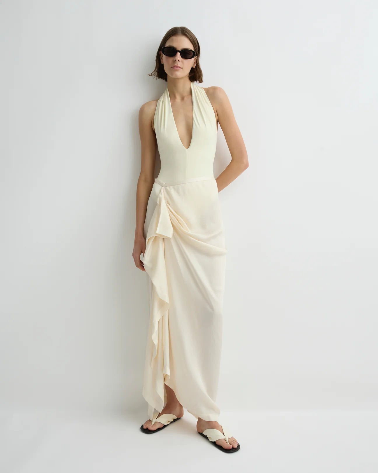 Ardea Draped Skirt Pearl