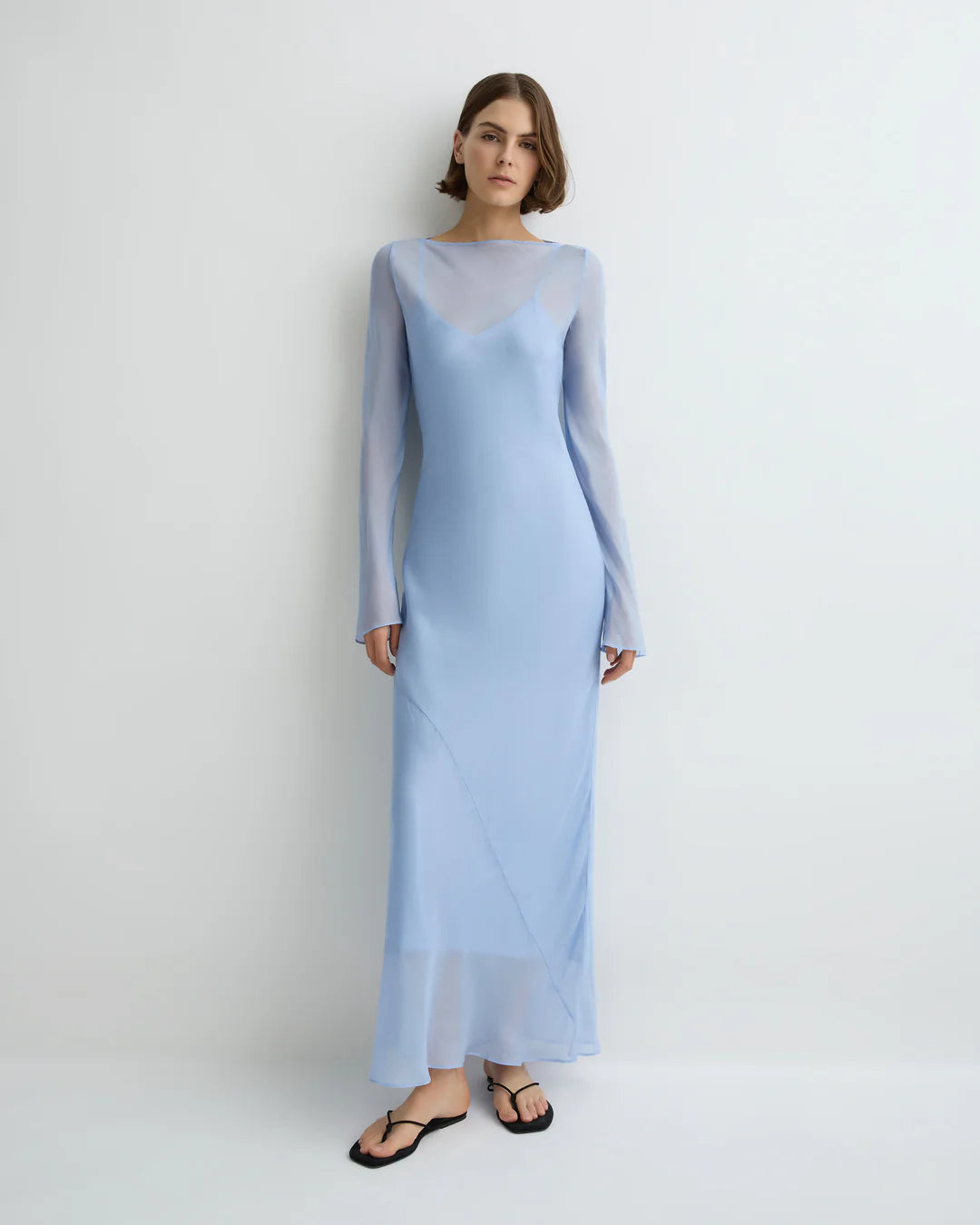 Capri Silk Chiffon Bias Long Dress