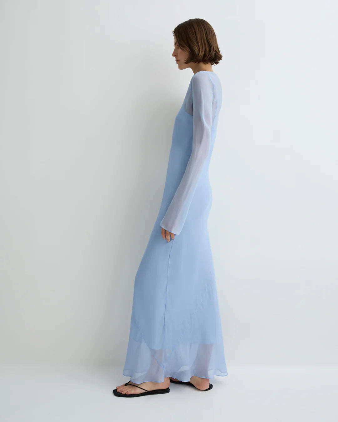 Capri Silk Chiffon Bias Long Dress