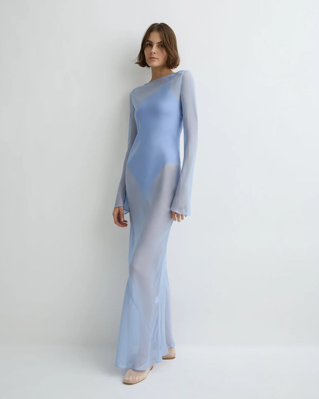Capri Silk Chiffon Bias Long Dress