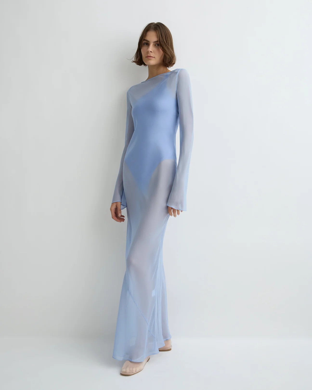 Capri Silk Chiffon Bias Long Dress